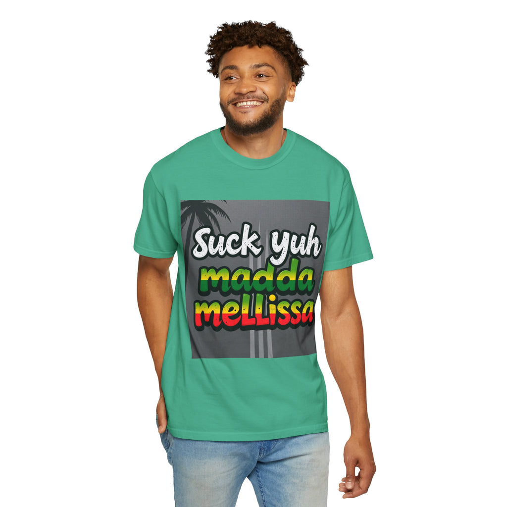 T-Shirt - 'Suck Yuh Madda Mellissa' Jamaican Hurricane Survivor Tee