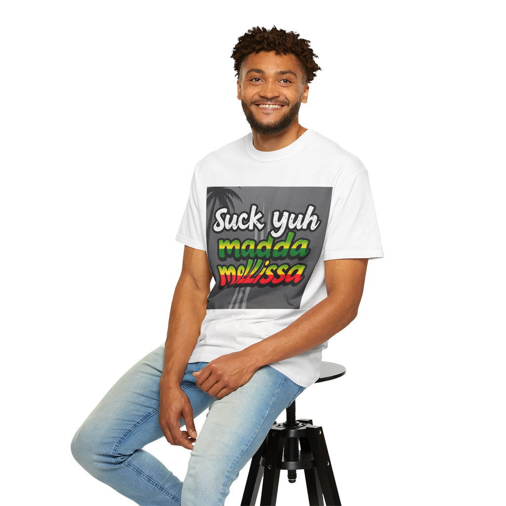T-Shirt - 'Suck Yuh Madda Mellissa' Jamaican Hurricane Survivor Tee
