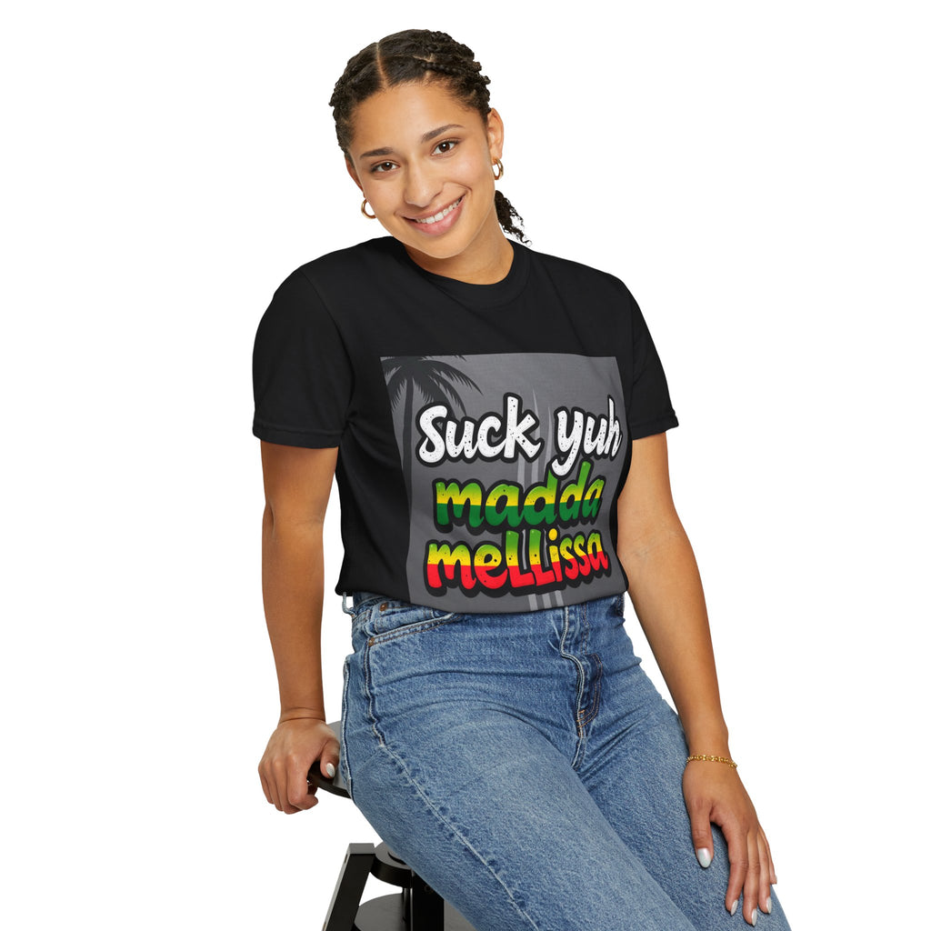 T-Shirt - 'Suck Yuh Madda Mellissa' Jamaican Hurricane Survivor Tee