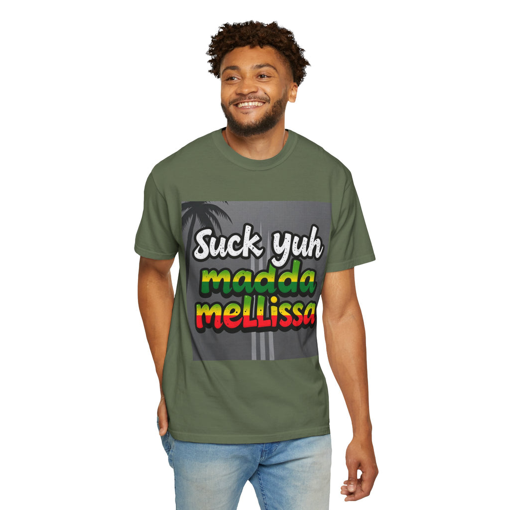T-Shirt - 'Suck Yuh Madda Mellissa' Jamaican Hurricane Survivor Tee