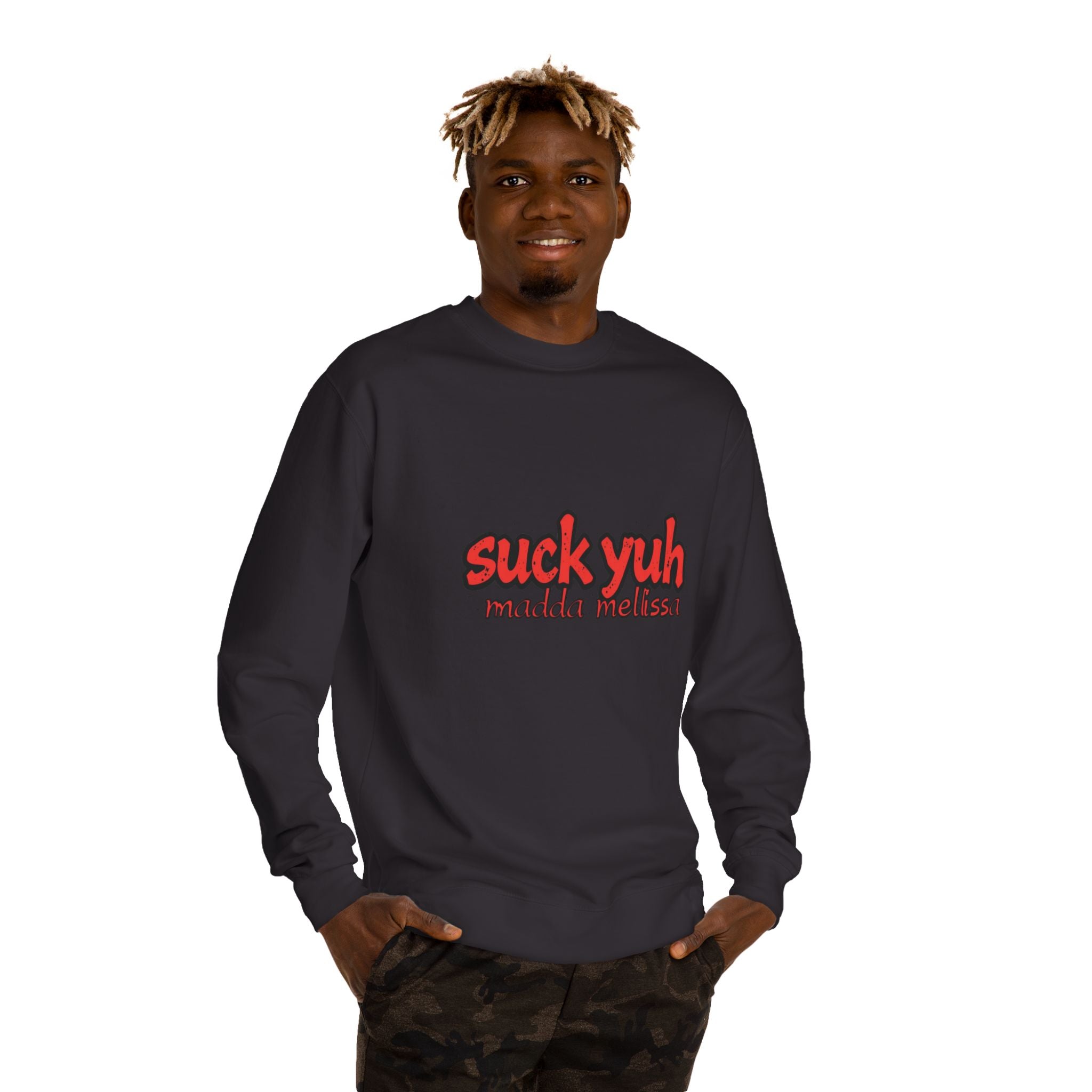 Suck Yo Madda Unisex Crew Neck Sweatshirt - Hurricane Relief Merch