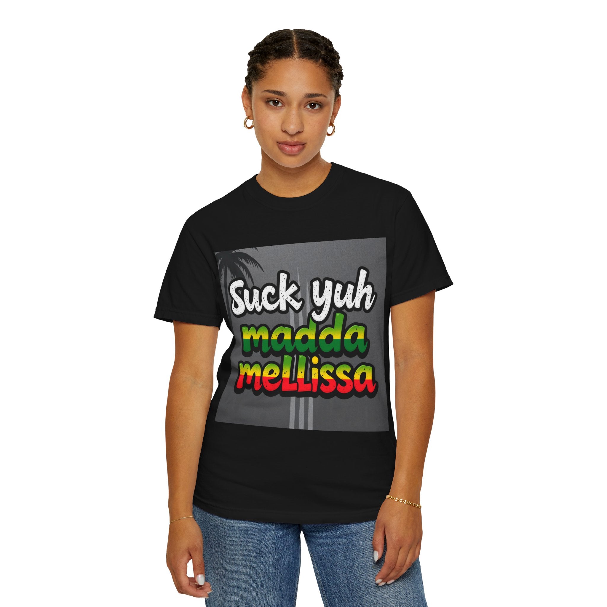 T-Shirt - 'Suck Yuh Madda Mellissa' Jamaican Hurricane Survivor Tee