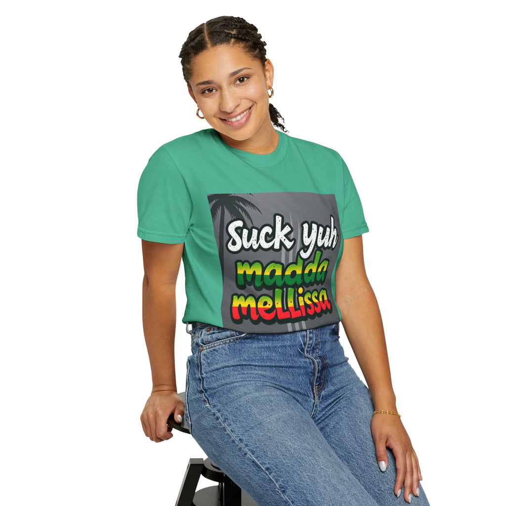 T-Shirt - 'Suck Yuh Madda Mellissa' Jamaican Hurricane Survivor Tee