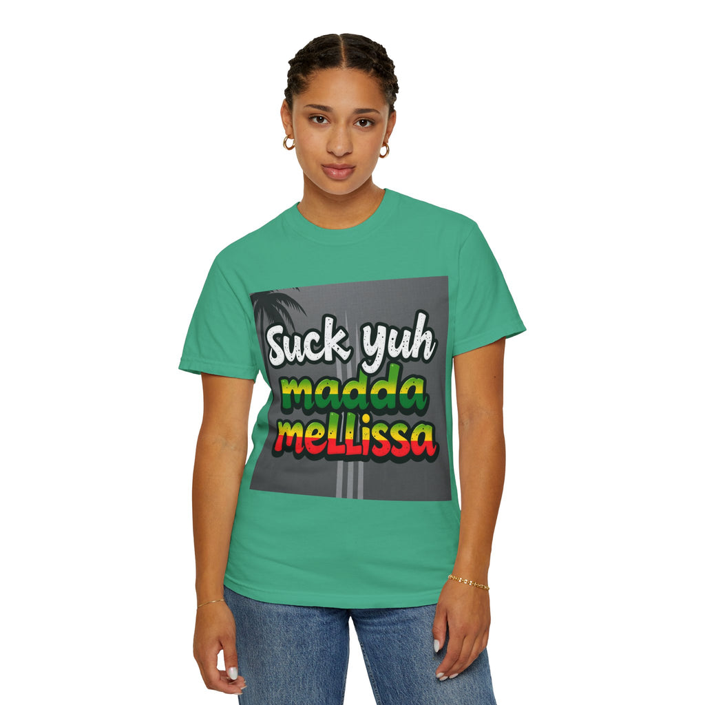 T-Shirt - 'Suck Yuh Madda Mellissa' Jamaican Hurricane Survivor Tee