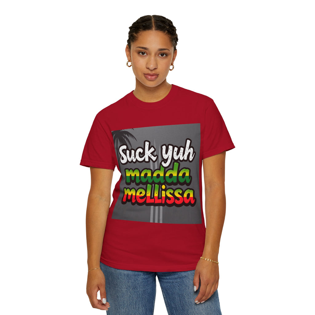 T-Shirt - 'Suck Yuh Madda Mellissa' Jamaican Hurricane Survivor Tee