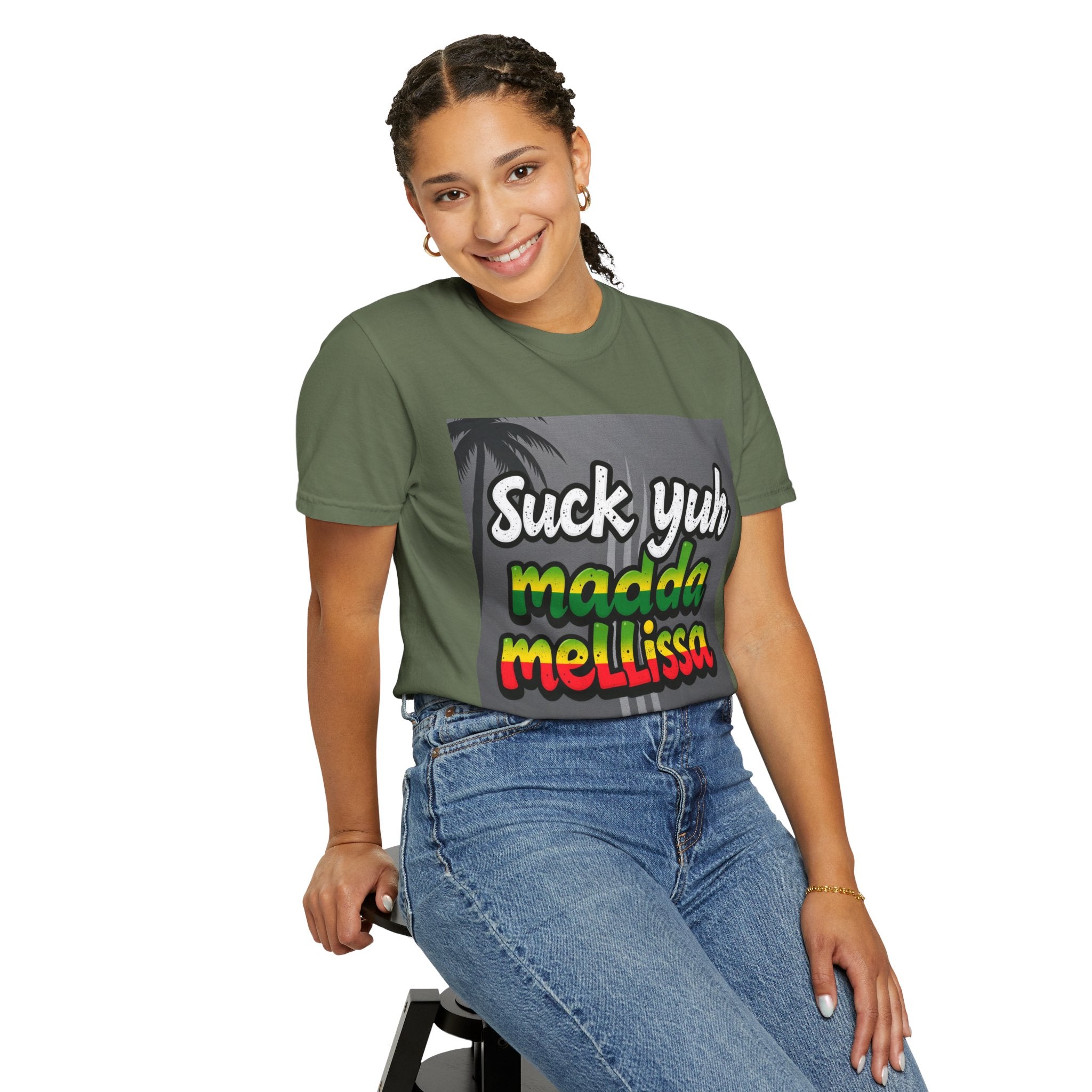 T-Shirt - 'Suck Yuh Madda Mellissa' Jamaican Hurricane Survivor Tee