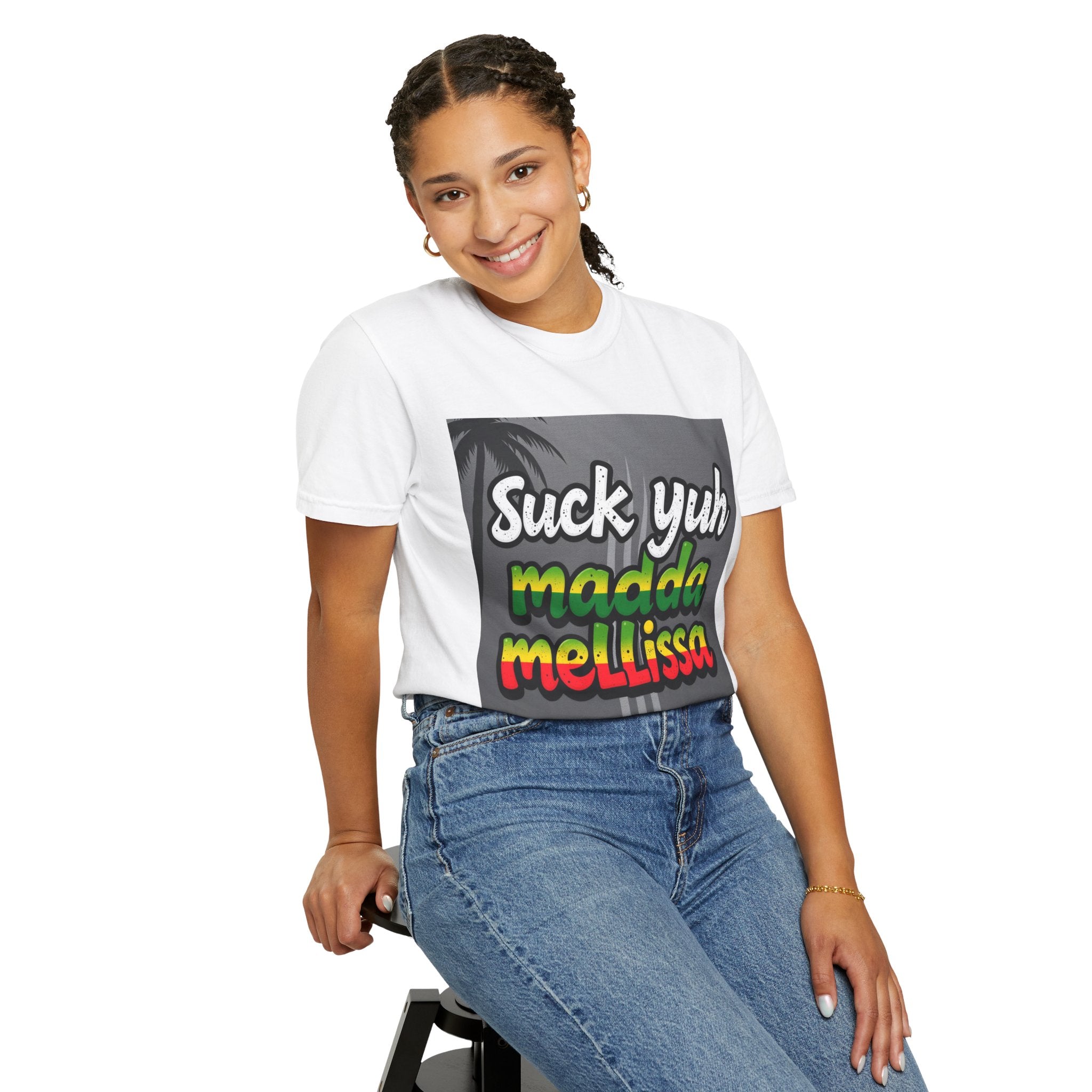 T-Shirt - 'Suck Yuh Madda Mellissa' Jamaican Hurricane Survivor Tee